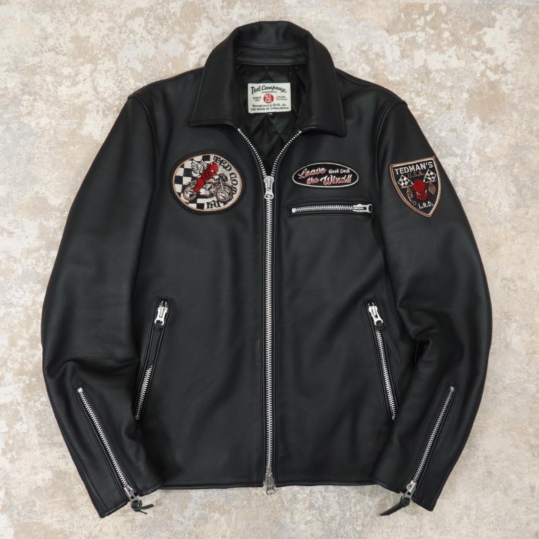 TEDMAN 100着限定 シングルレザージャケット 40 ダブルジップ