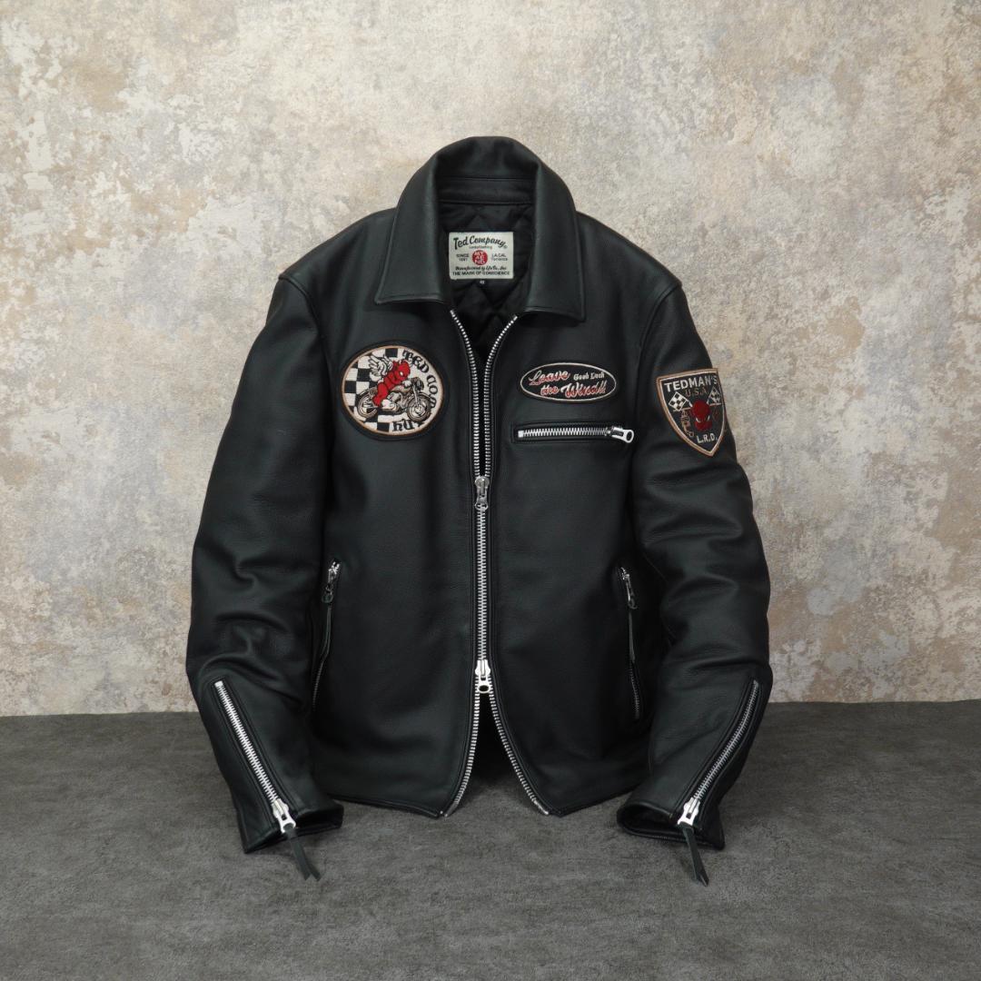TEDMAN 100着限定 シングルレザージャケット 40 ダブルジップ
