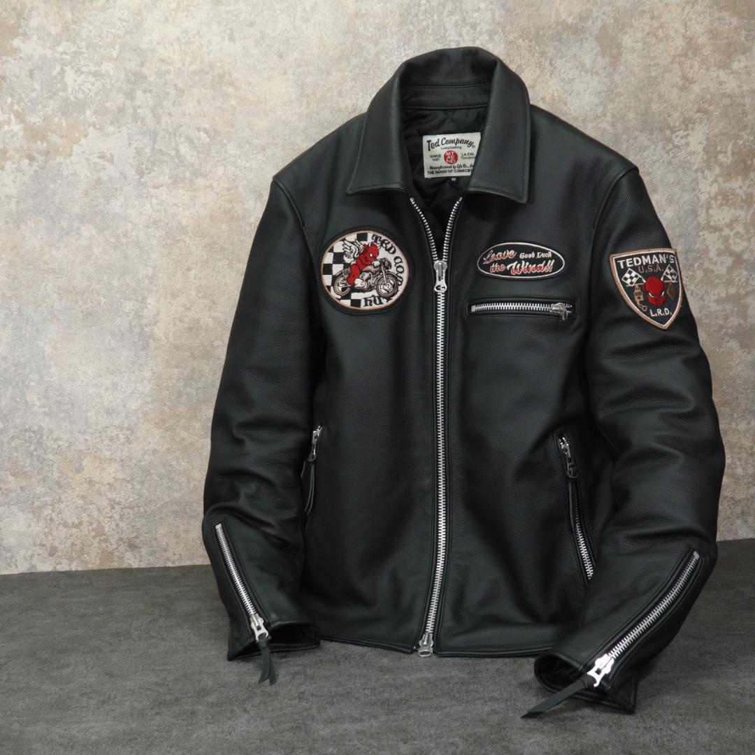 TEDMAN 100着限定 シングルレザージャケット 40 ダブルジップ