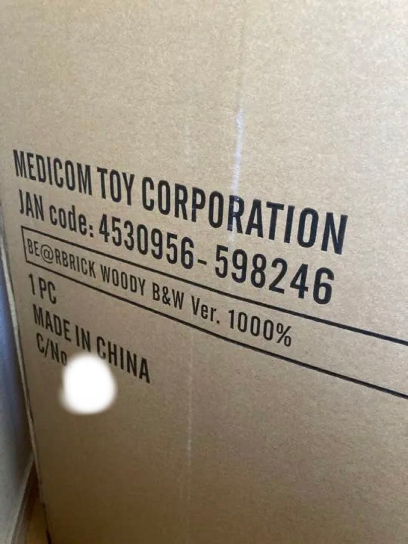 BE＠RBRICK WOODY B&W Ver. 1000％　トイストーリー