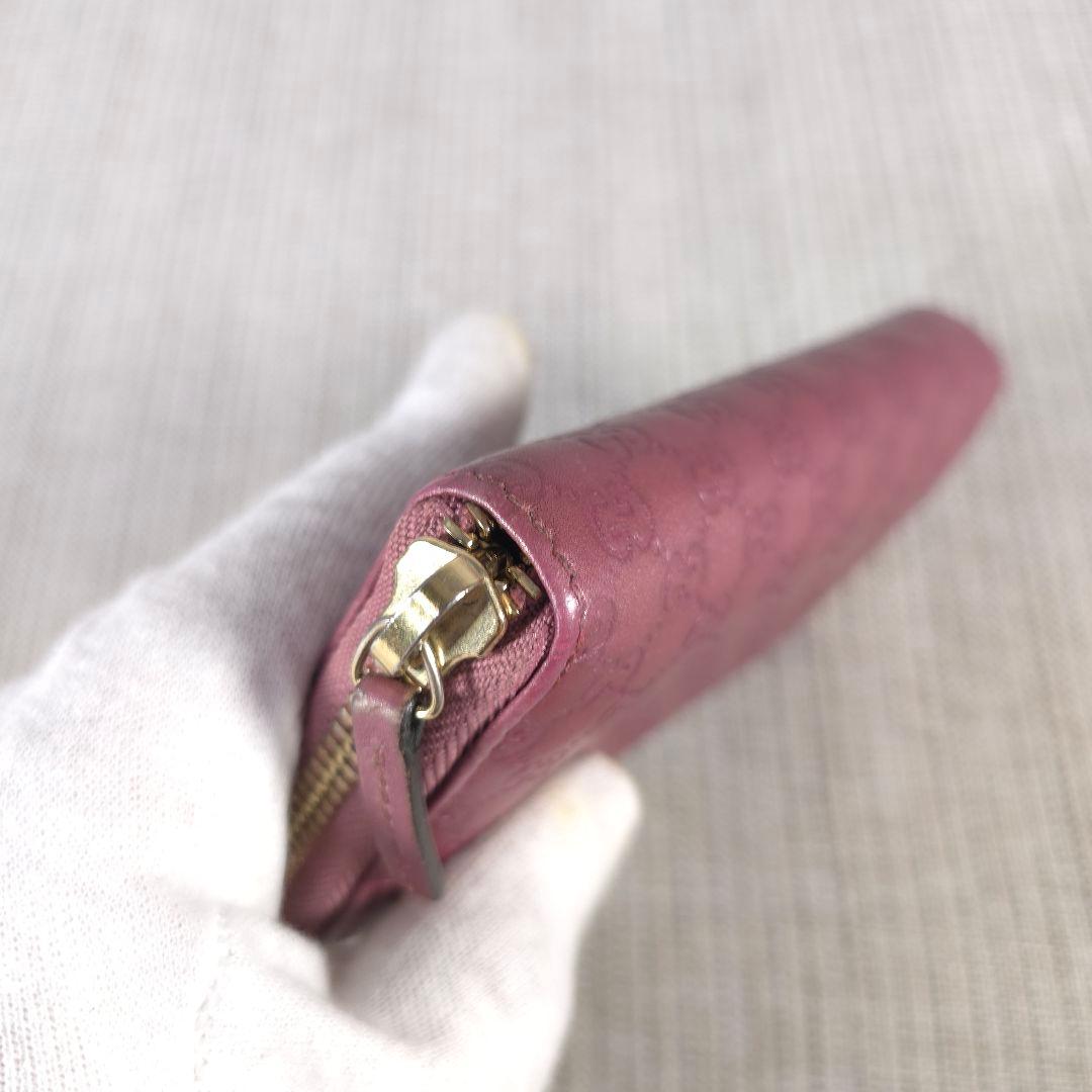 GUCCI　グッチ　マイクロ　グッチシマ　GG柄　レザー　小銭入れ　カードケース