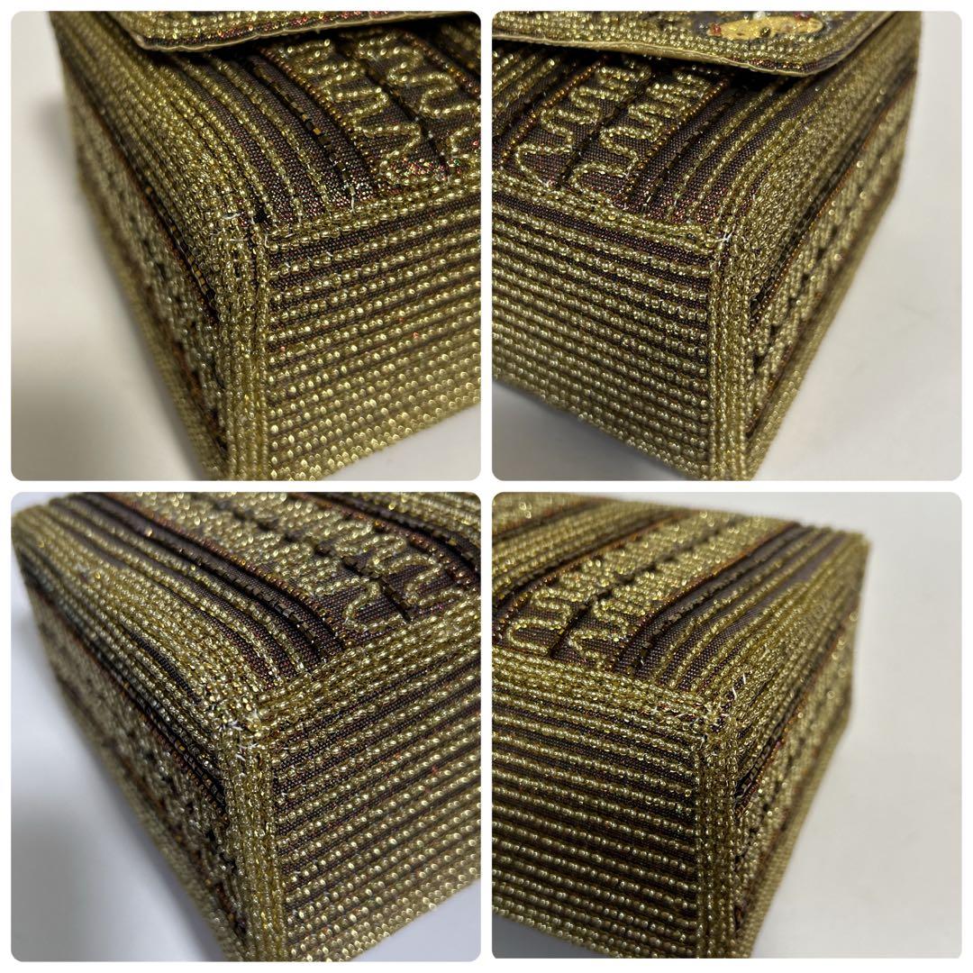 Hakubotan 銀座白牡丹 総柄 ビーズ刺繍 ハンドバッグ パーティ 和装