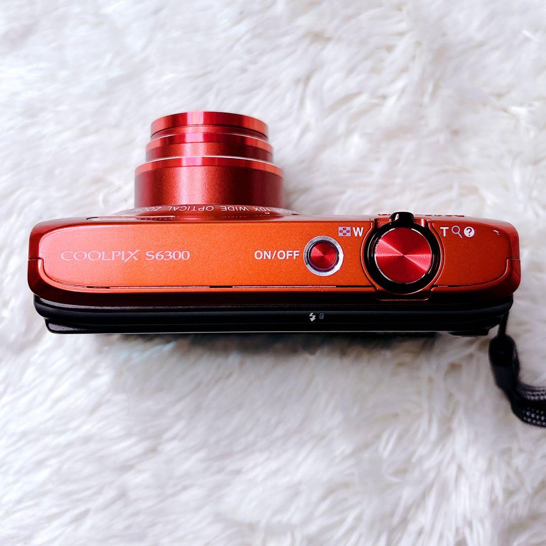 極美品✨NIKON COOLPIX S6300 レッド コンデジ デジカメ 赤