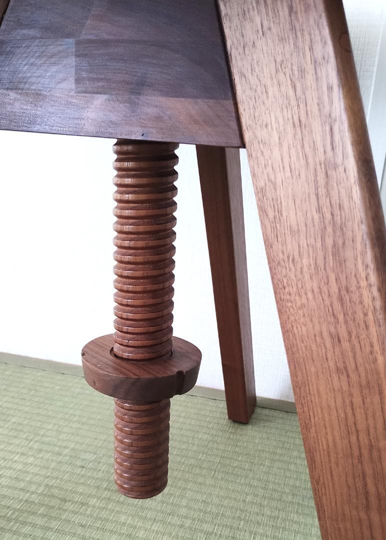 広松木工 サイドテーブル ウォールナット ブラウン 高さ調整可能