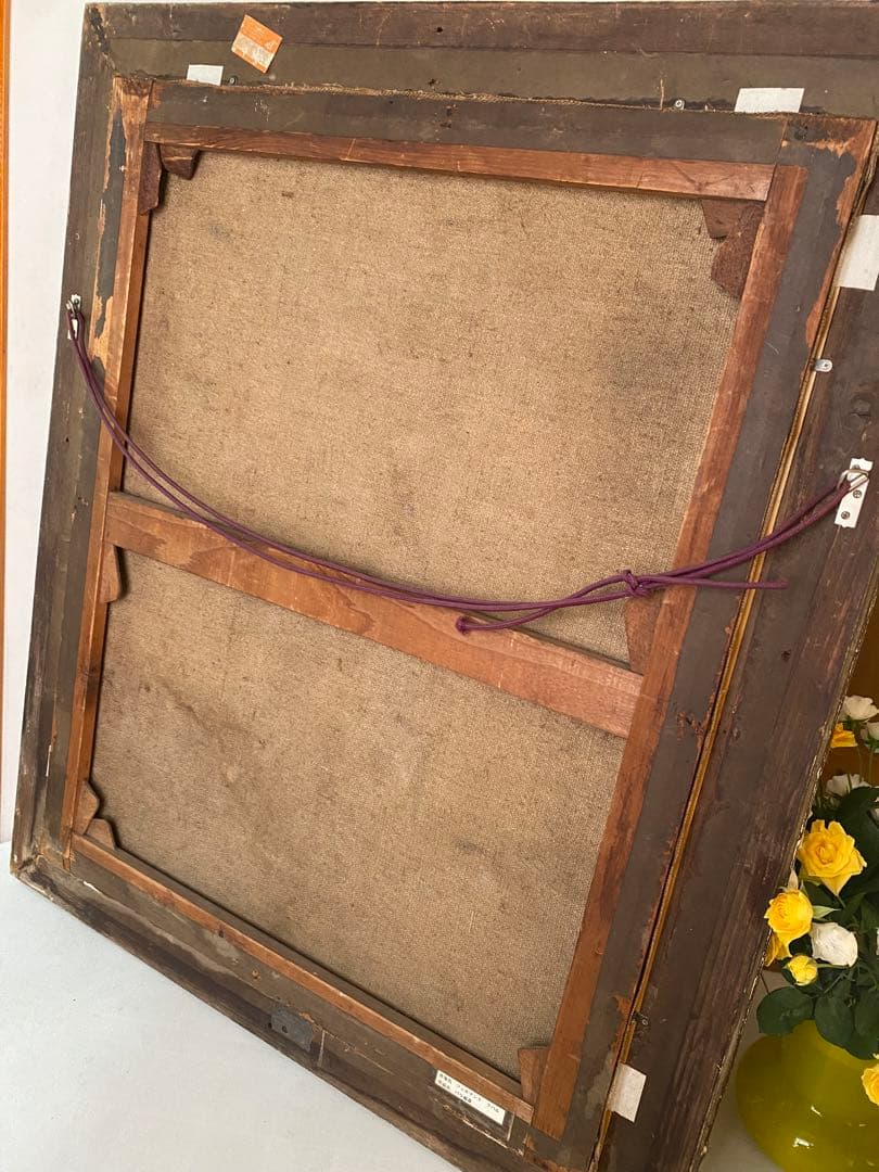 フェルナンド　ラバル　パリ風景　アンティーク　油絵　 油彩画　額縁