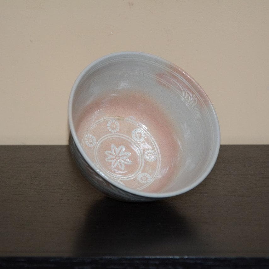 茶道具　数茶碗　９個　御本三嶋茶碗　田中渓峰造　共箱付　中古品　送料込み