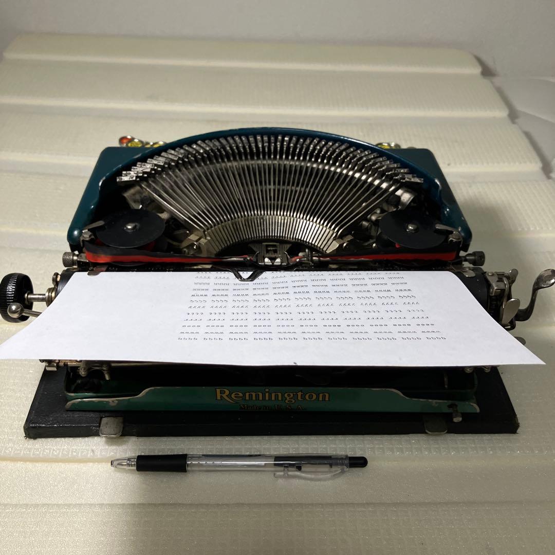 イ*ド様 レミントンポータブル タイプライター グリーン 1928年〜 アンティ