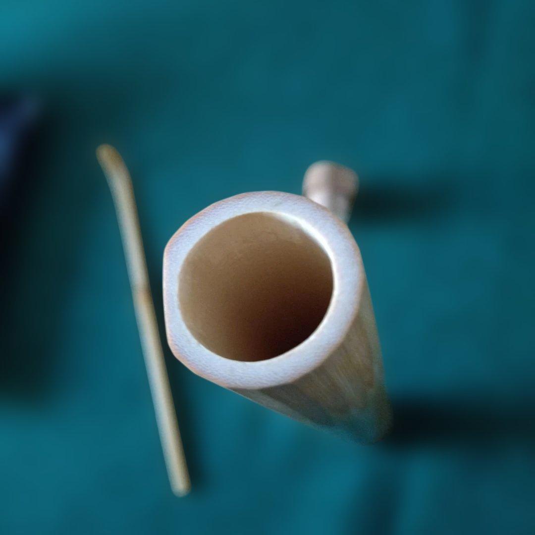 ラッキー　竹製 茶杓 専用ケース付き