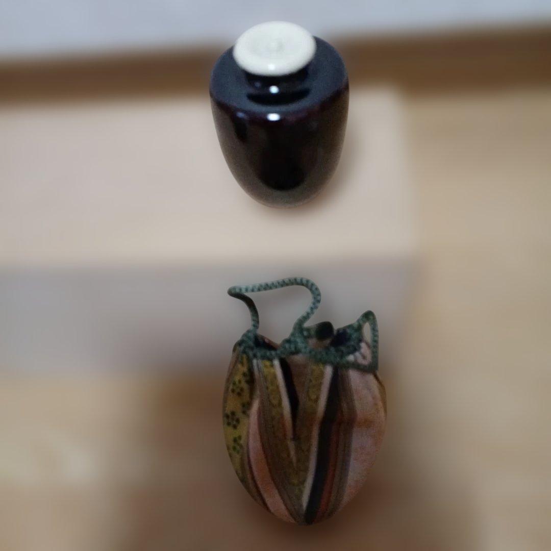 陶六　三ッ入り 茶入 　桐箱入り