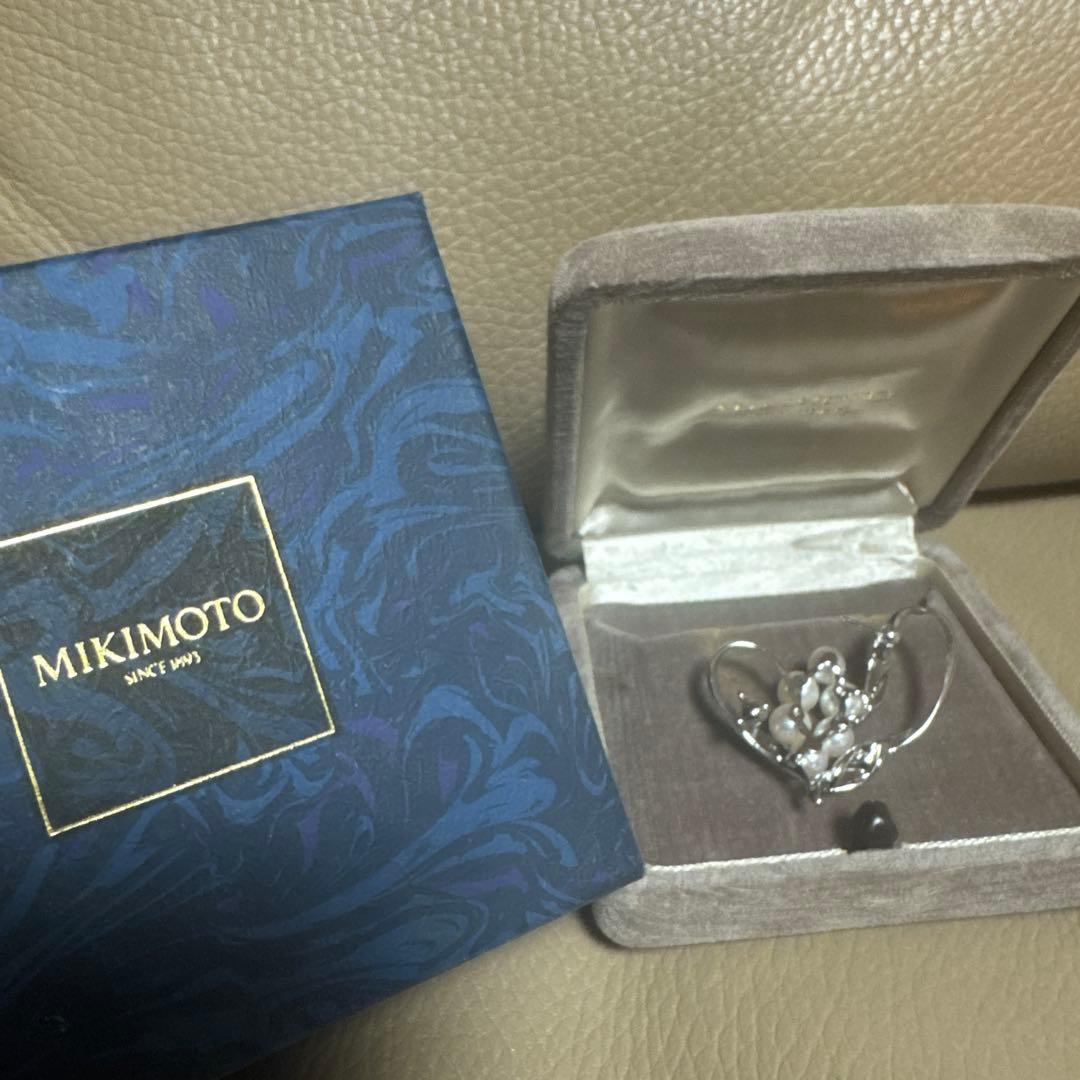 ⬛︎ミキモト⬛︎MIKIMOTO シルバーブローチ パール箱無し