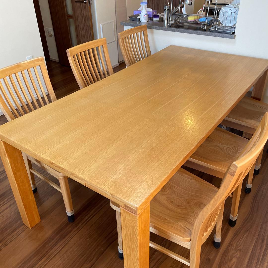 しけのぶ！木製6人がけダイニングテーブル（テーブルのみ）