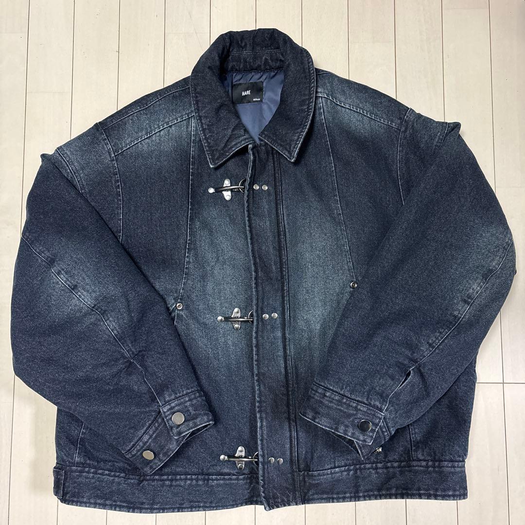 HARE ナカワタファイヤーマンバックルデニムブルゾン