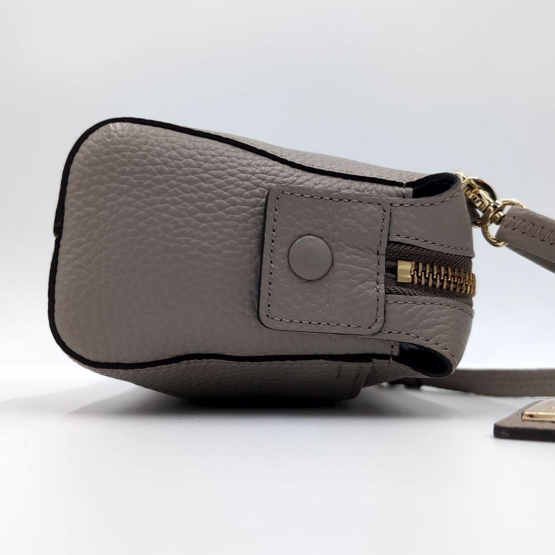 未使用級✨️ ペレボルサ レネット ショルダーバッグ レザー シボ革 グレー