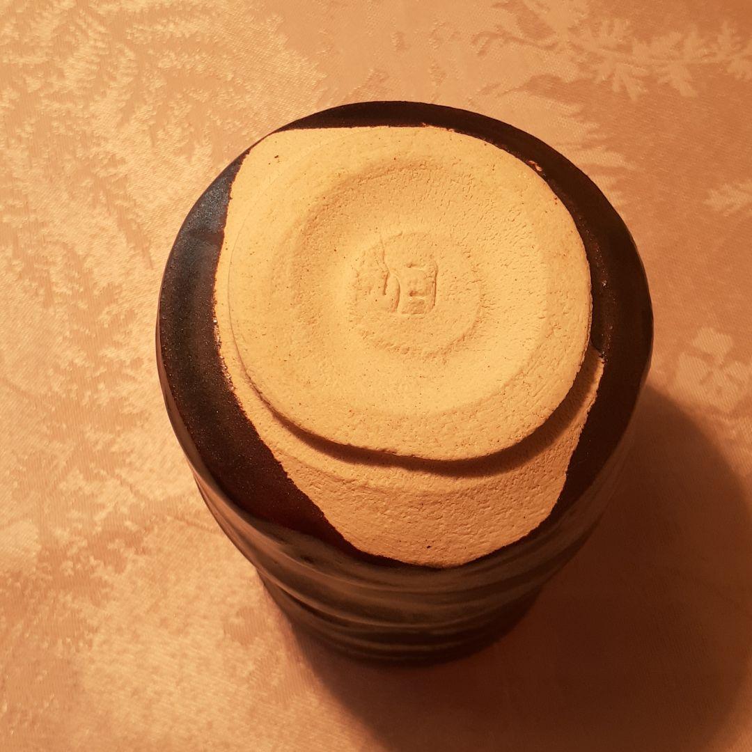 故、加藤仁　作　織部黒湯飲み