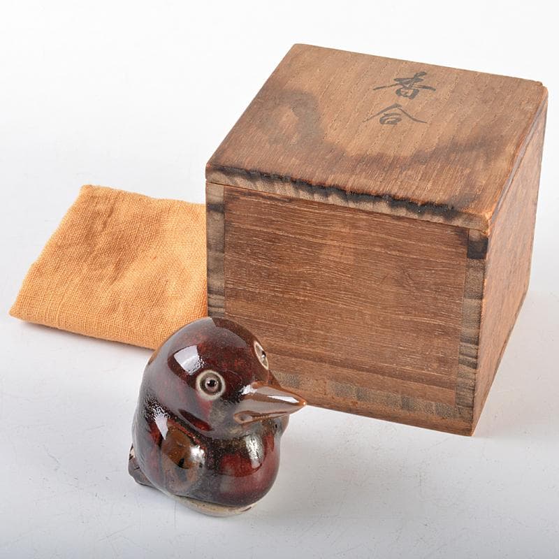 茶道具　祥雲造　仁清写　鳥香合　共箱　M　R5358