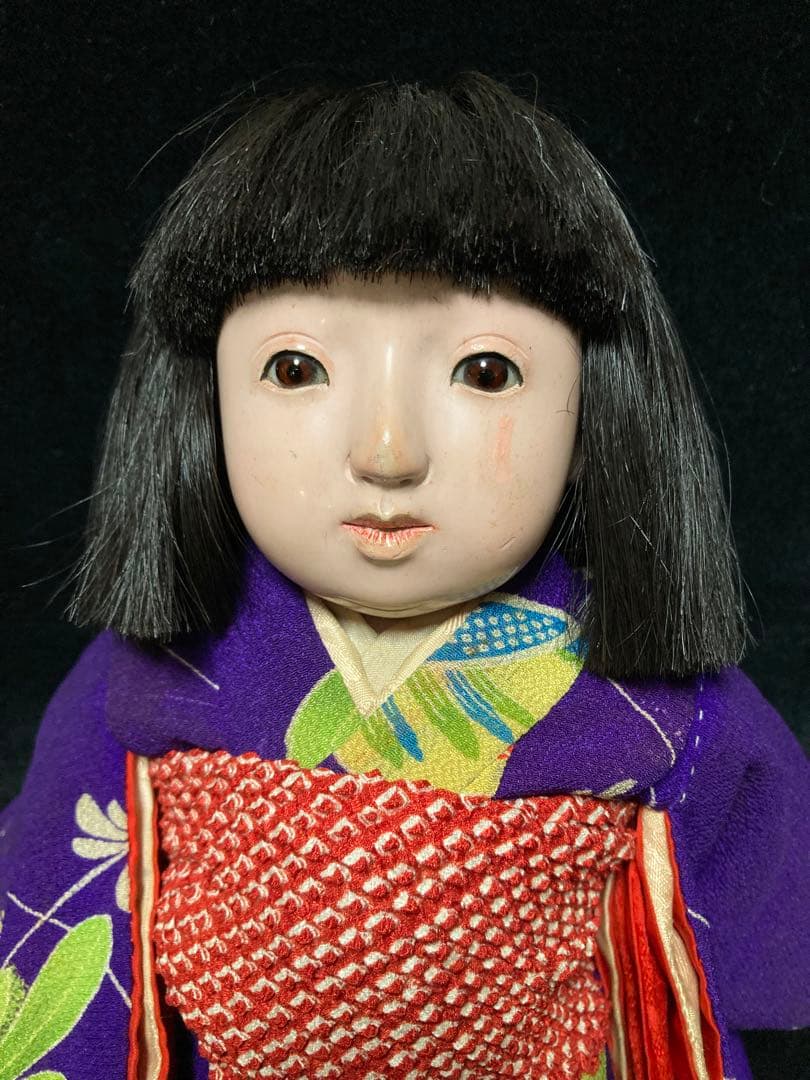 小さな市松人形　大正　大丸　玉翠　31㎝　日本人形