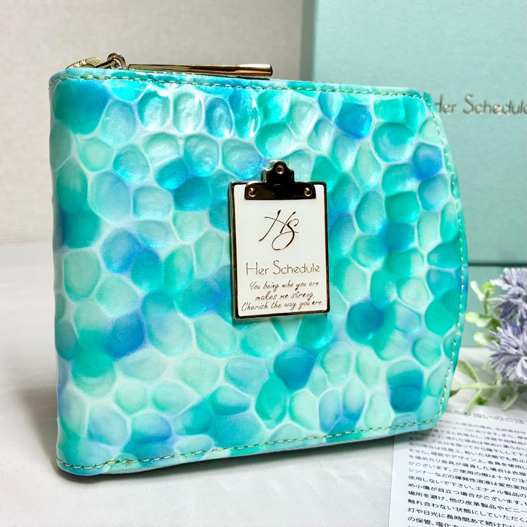 【極美品】　ハースケジュール　二つ折り財布　ビューティフルアイランド　人気