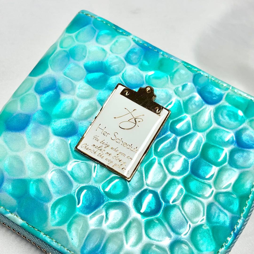 【極美品】　ハースケジュール　二つ折り財布　ビューティフルアイランド　人気