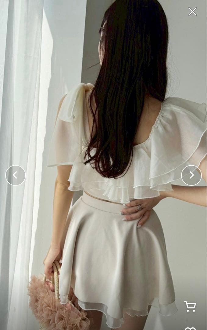 swim wear 肩リボンワンショルダー 3点セット