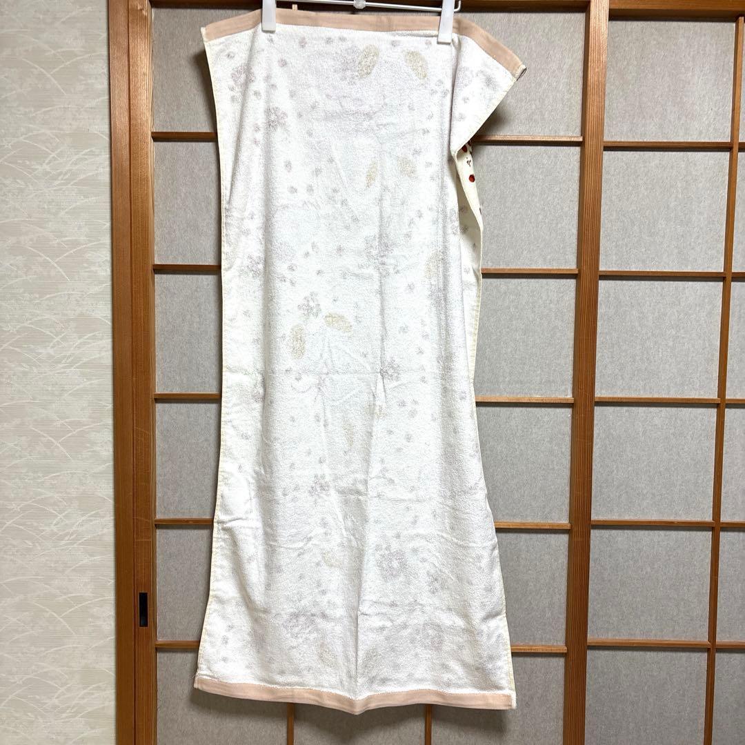 PINK HOUSE（ピンクハウス） バスタオル 苺・兎柄 クリーム色