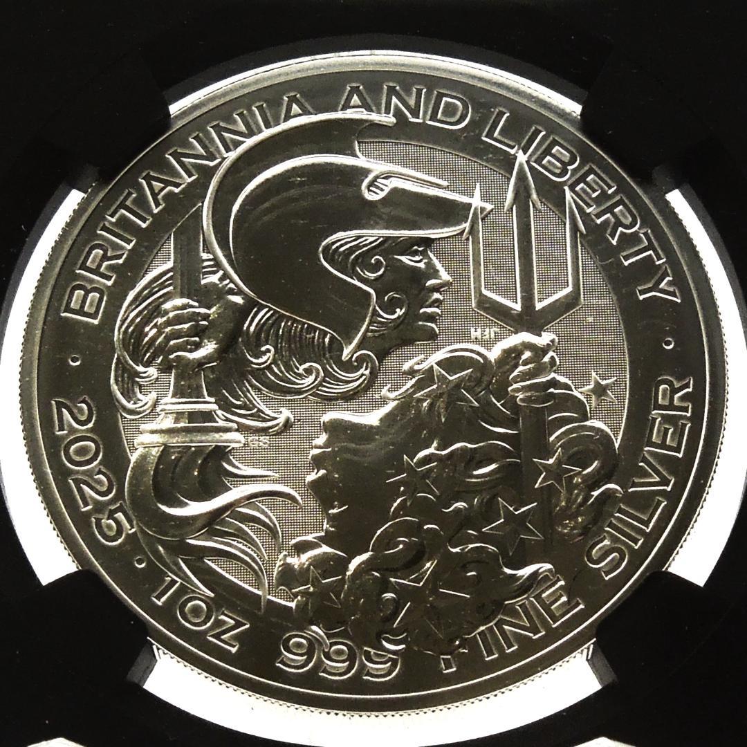 【英米友好】2025年 ブリタニア＆リバティ 銀貨 1オンス NGC MS70