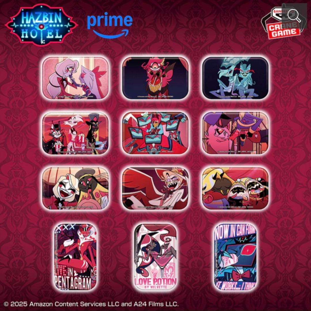 ハズビンホテルへようこそ◾︎スクエア缶バッジ 7個セット♫ヴォックス アラスター