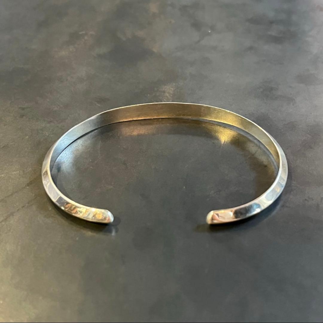 SILVER925 PLANE DESIGN BANGLE/シルバー/バングル