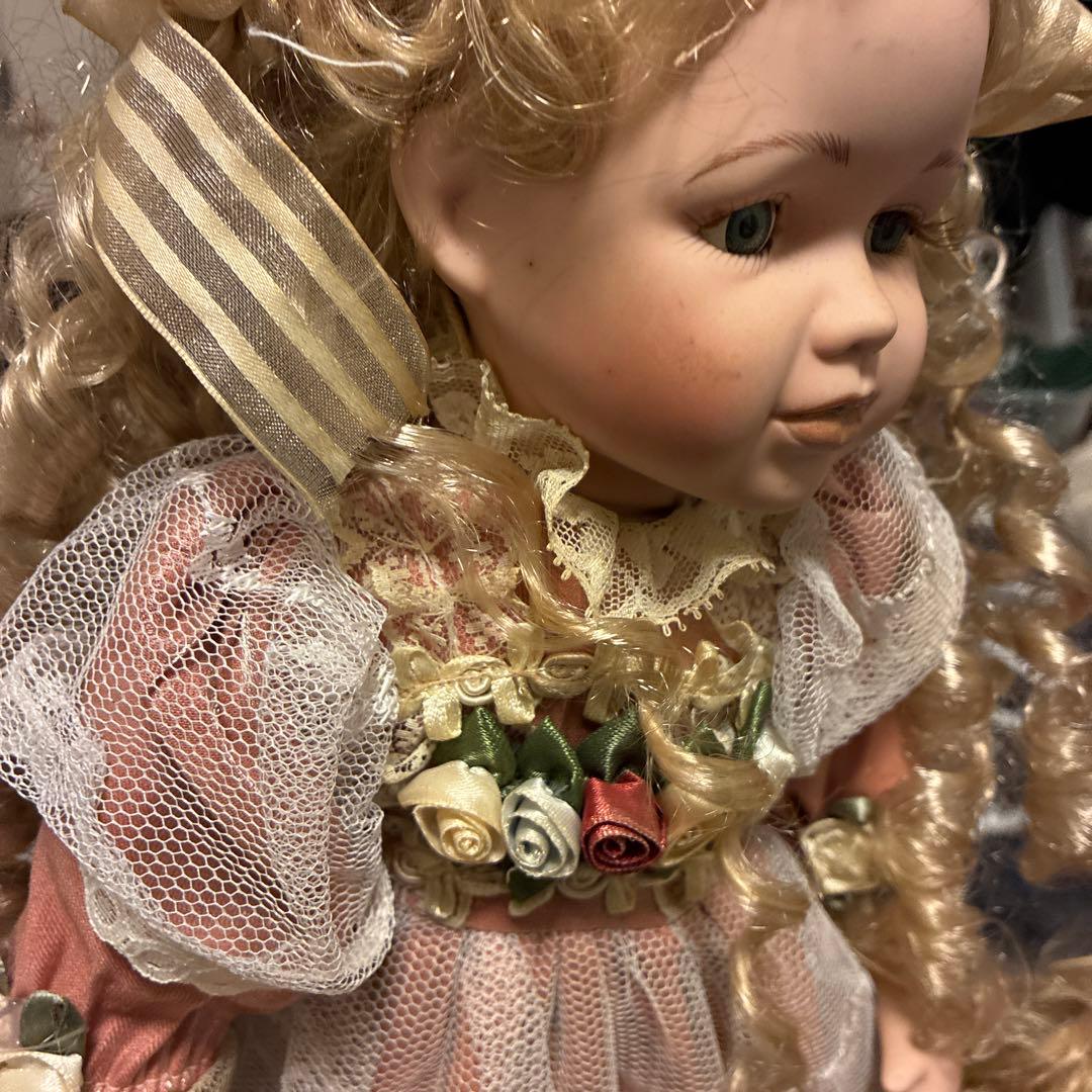 訳あり☆ビスク ドール アンティーク フレンチ 人形♡全ドレス付き ♡50.35