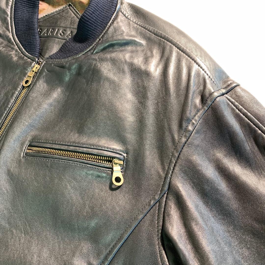 BARISAL 羊革 XLサイズ シングルライダース A-2 フライトジャケット