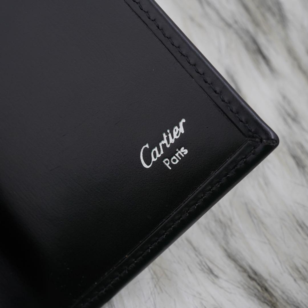 未使用品　Cartier カルティエ　三つ折り財布　パンテール　ブラック　レザー