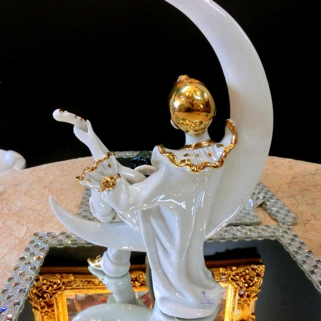 sabadin-vittorio　イタリア製　高級セラミック　ピエロオブジェ