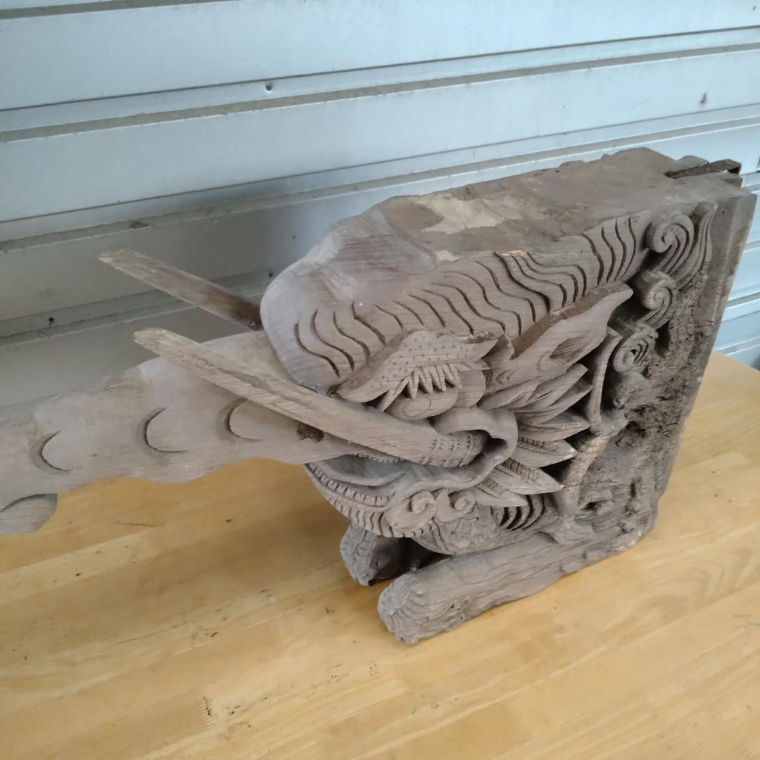 入手困難 象鼻 木鼻 木彫り 彫刻 手作り 高さ44cm 幅55cm 江戸時代