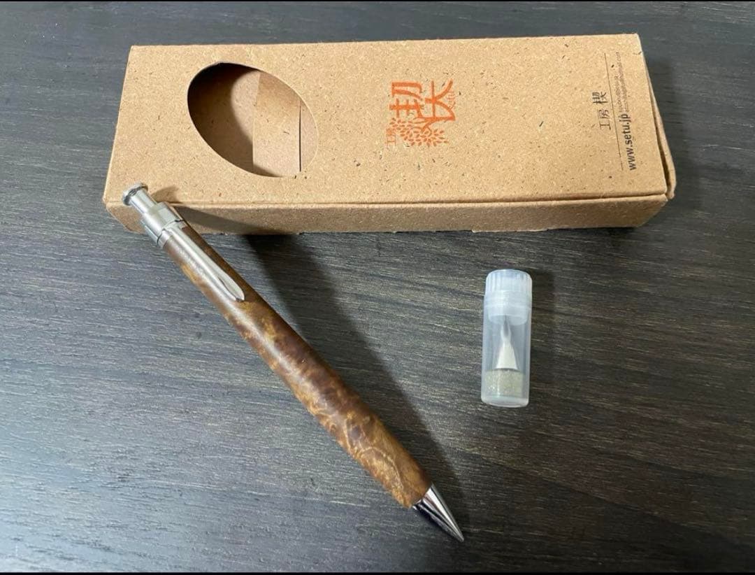 【固定式口金付き】工房 楔 0.5mmペンシル楔 マーブルウッド