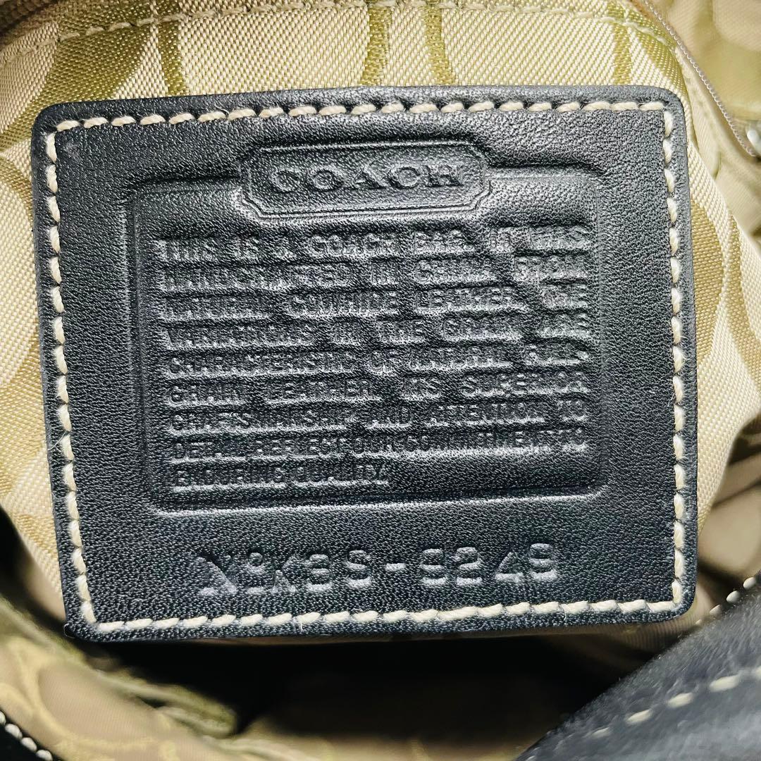 コーチ　ショルダーバッグ　9249 ホーボー　ブラック　美品