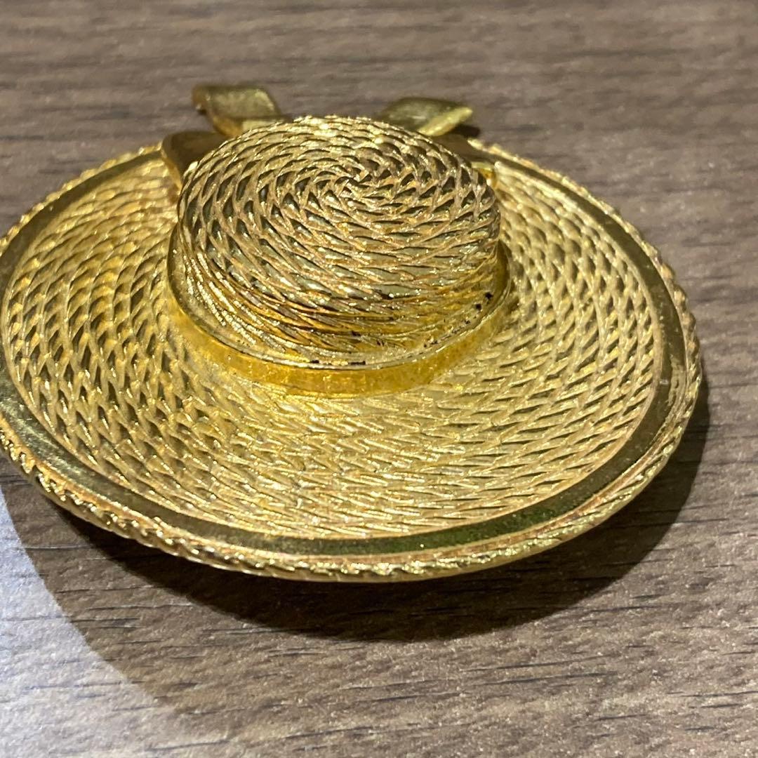 CHANEL シャネル アクセサリー ブローチ 麦わら帽子 レディース 人気