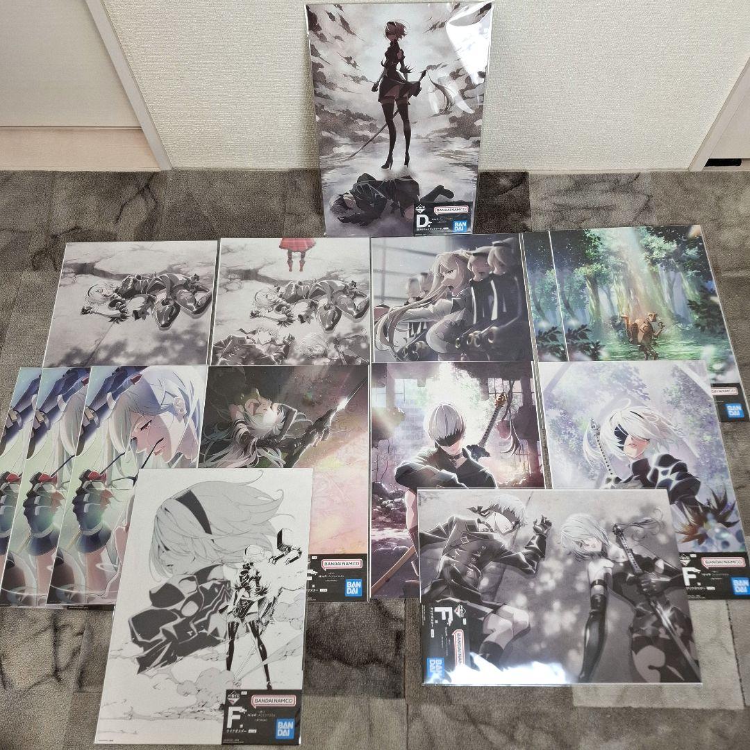 NieR:Automata 一番くじ　D賞F賞 クリアポスター イラストボード