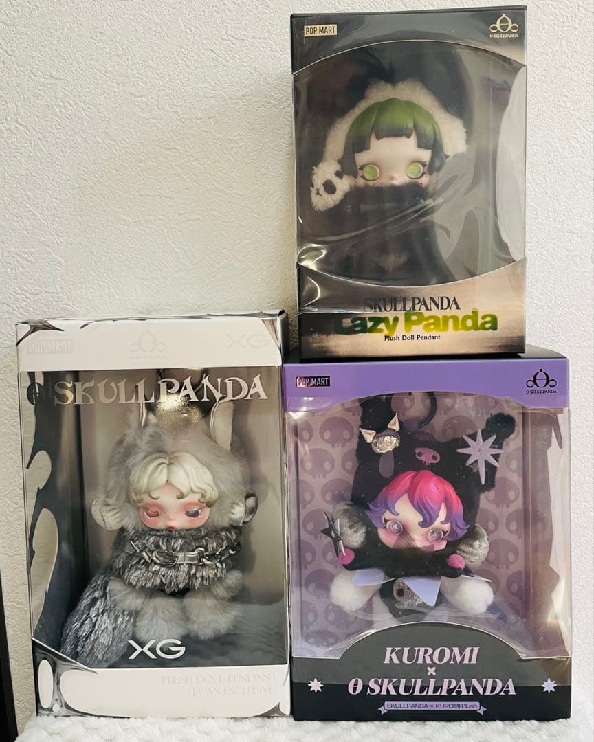スカルパンダぬいぐるみペンダント3種セット