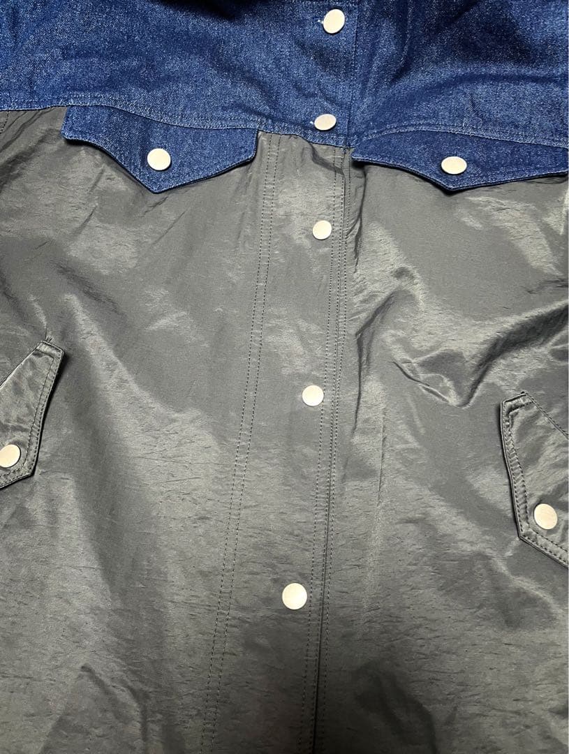 Chez toi 異素材リメイクデニムジャケット 大きいサイズ チェスターコート