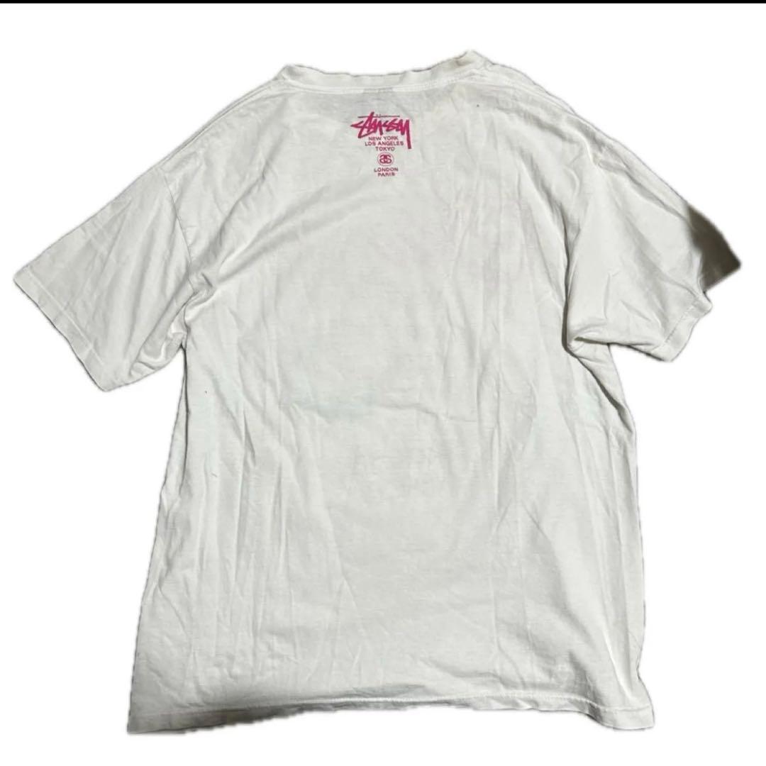 00s oldstussy オールドステューシー Tシャツ ピンク ホワイト