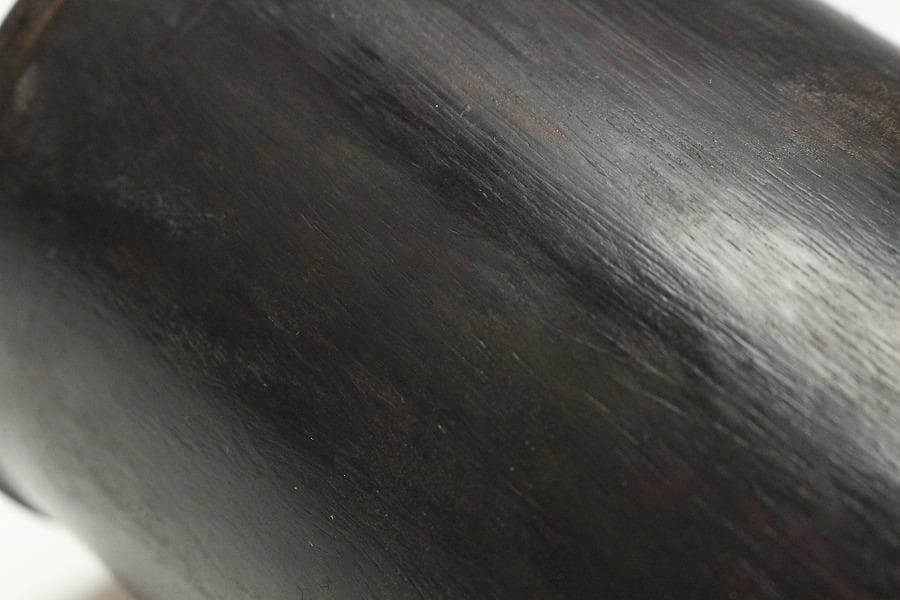 中国美術 紫檀 筆筒 文房四宝 高12.5cm(HA421)