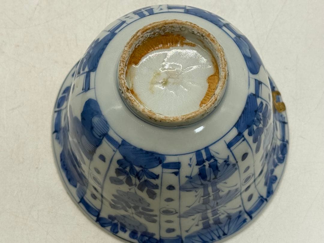 古染　花鳥紋鉢　芙蓉手　送料込み251105