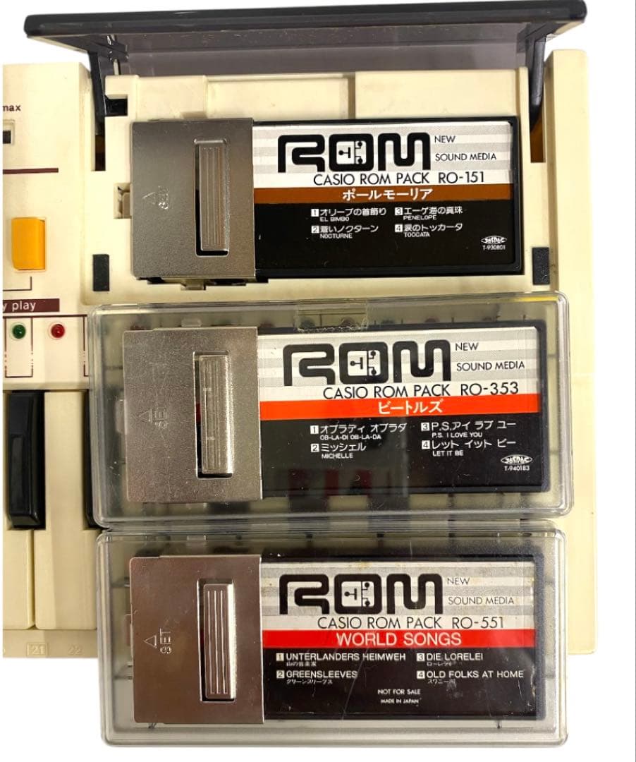 カシオ　弾けますと〜ん　PT-80 ROMパック　3個付き　25エ416