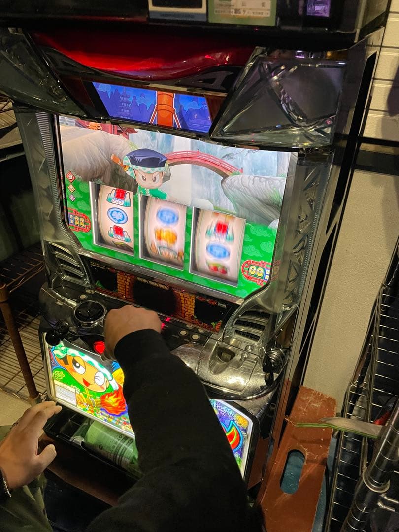 勝負だ!ドン パチスロ実機 実機 パチスロ 初代 緑ドン 不要機付き