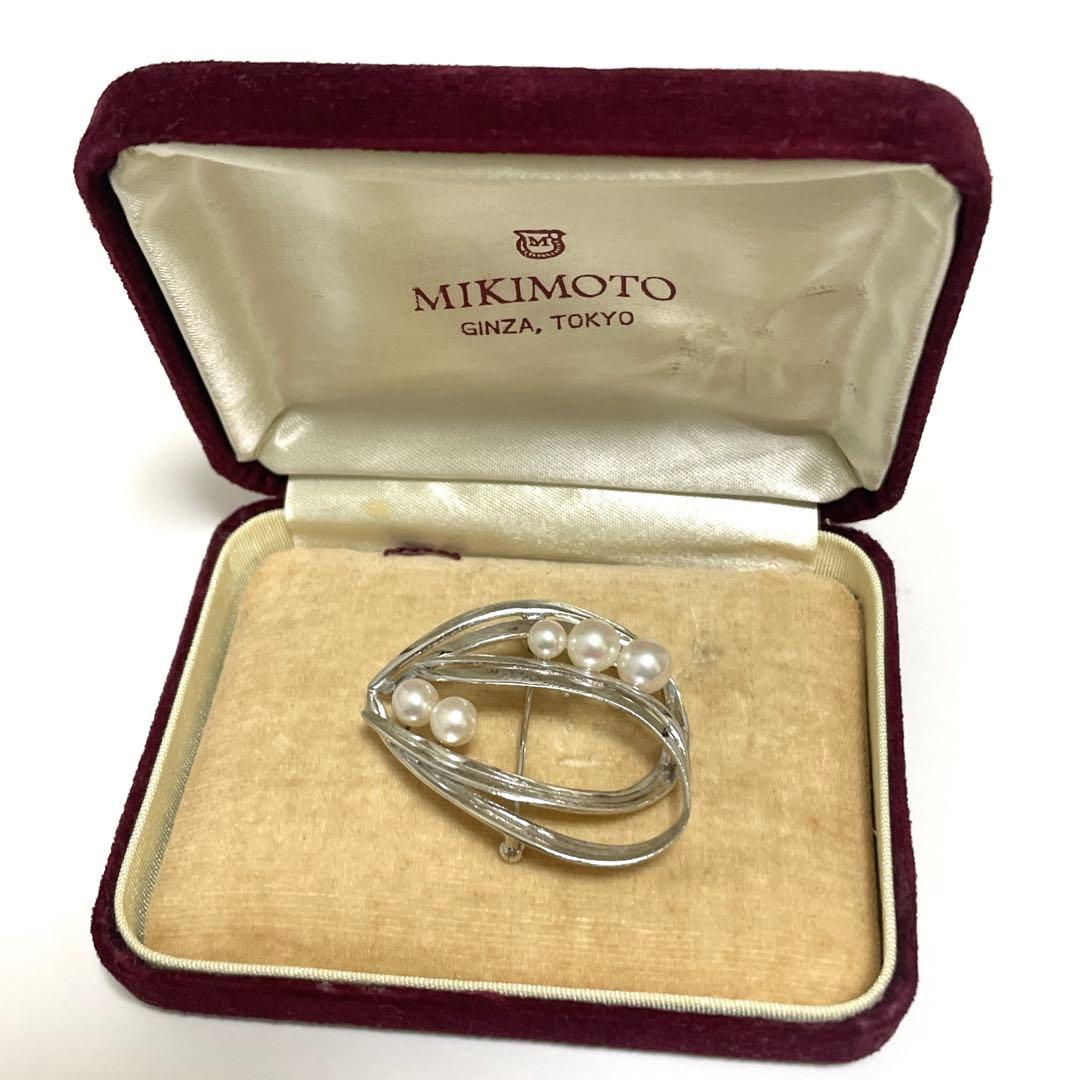 皇室御用達✨ミキモト アコヤ真珠 パール ブローチ コサージュ 箱つき
