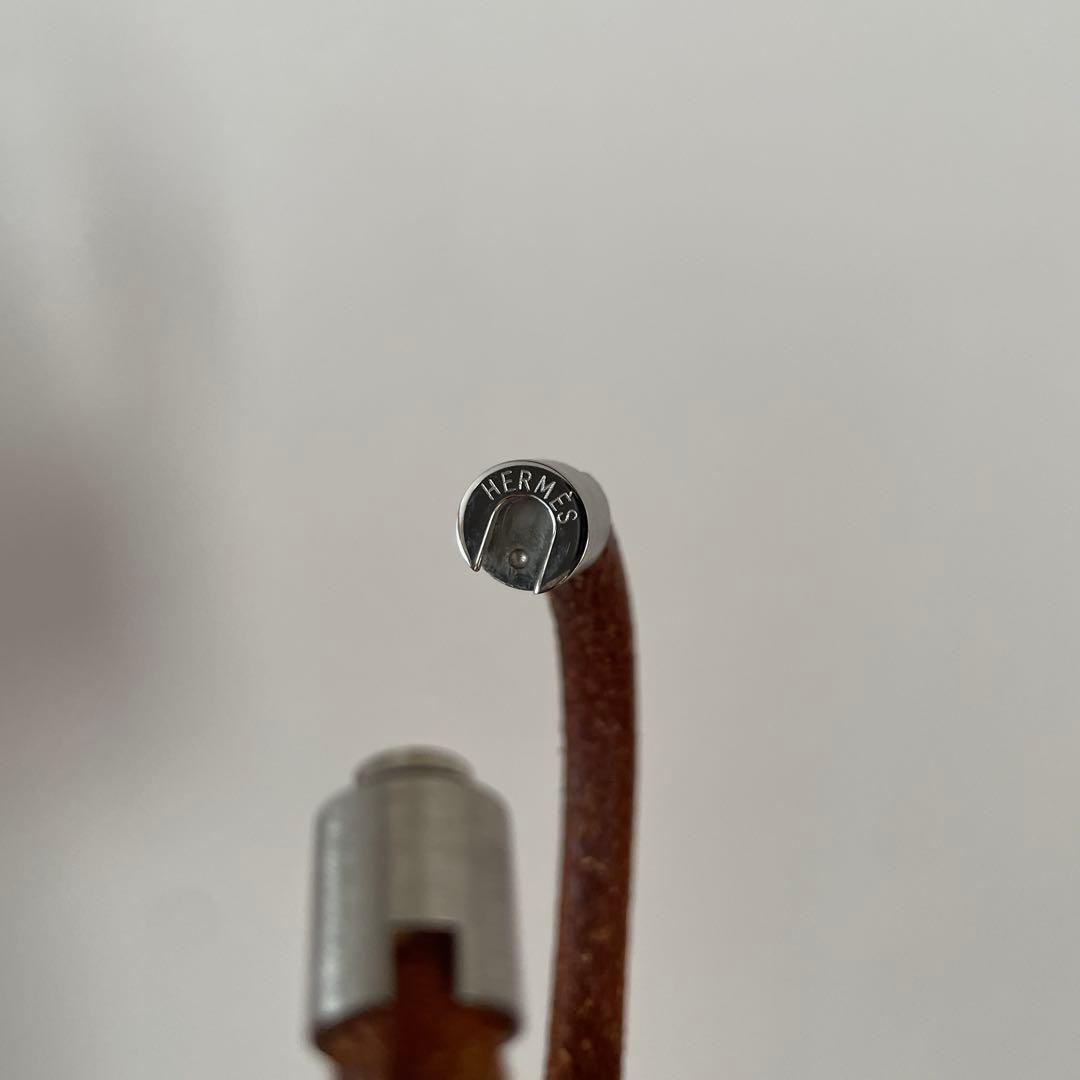 HERMES エルメス バングル リング 2点セット イオタ レザー H金具