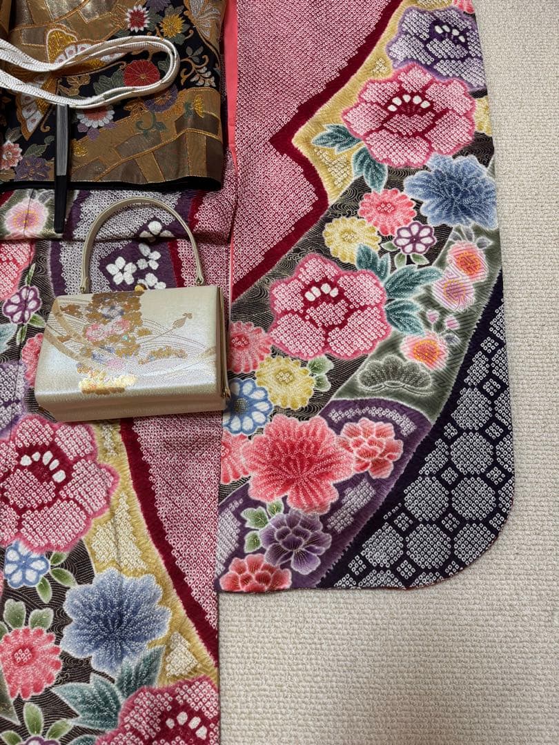 正絹豪華総絞り振袖セット 京都きもの友禅