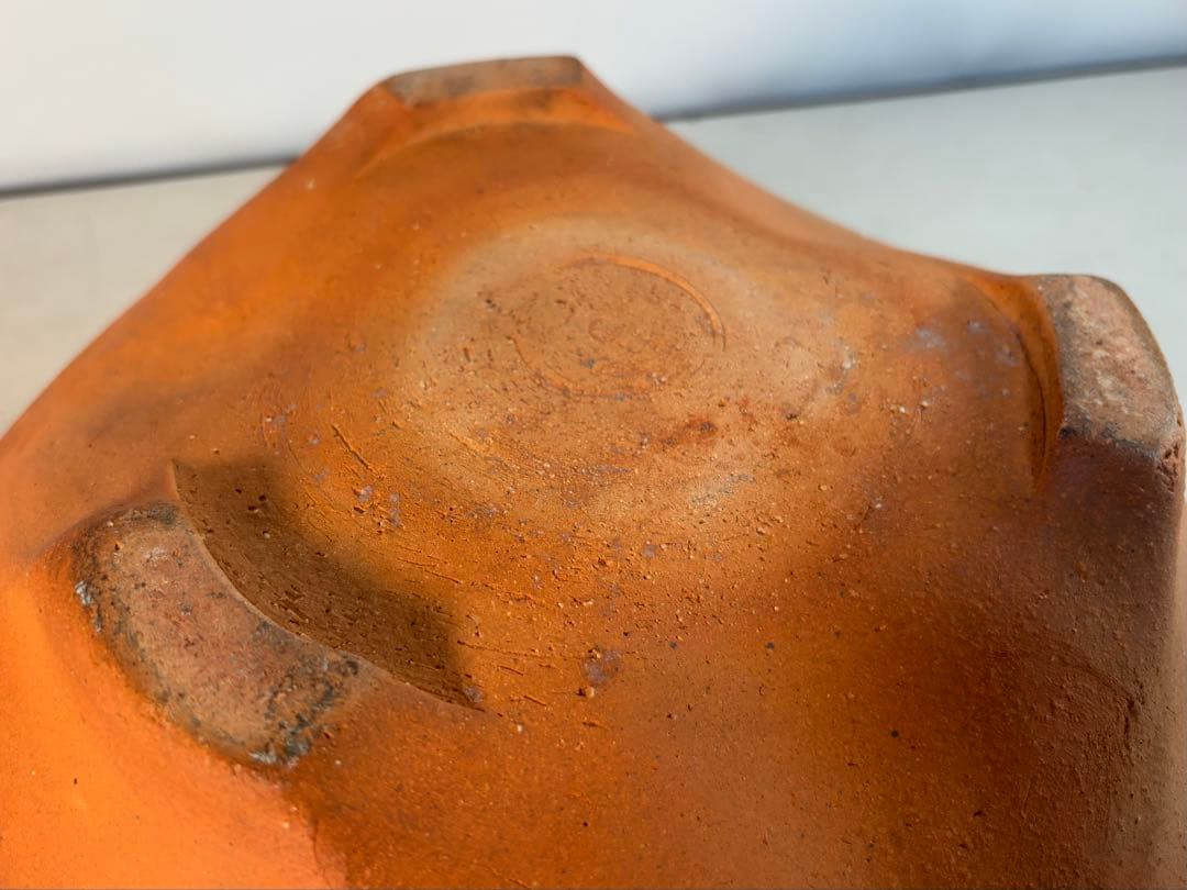 陶器製茶道具 鳳凰風炉　茶釜　敷板(皿)付き