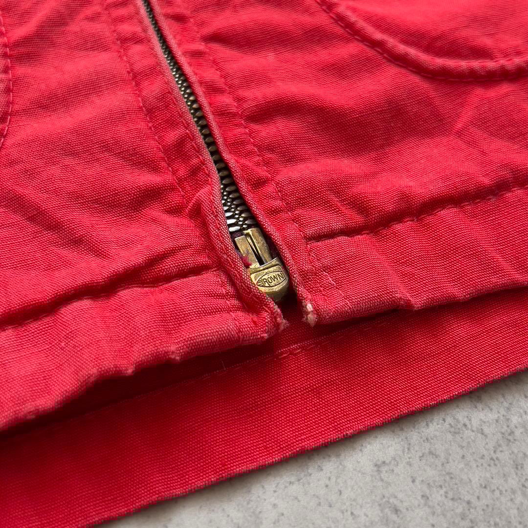 50s USA製 ハリントン ジャケット サンフェード 袋縫い ヴィンテージ