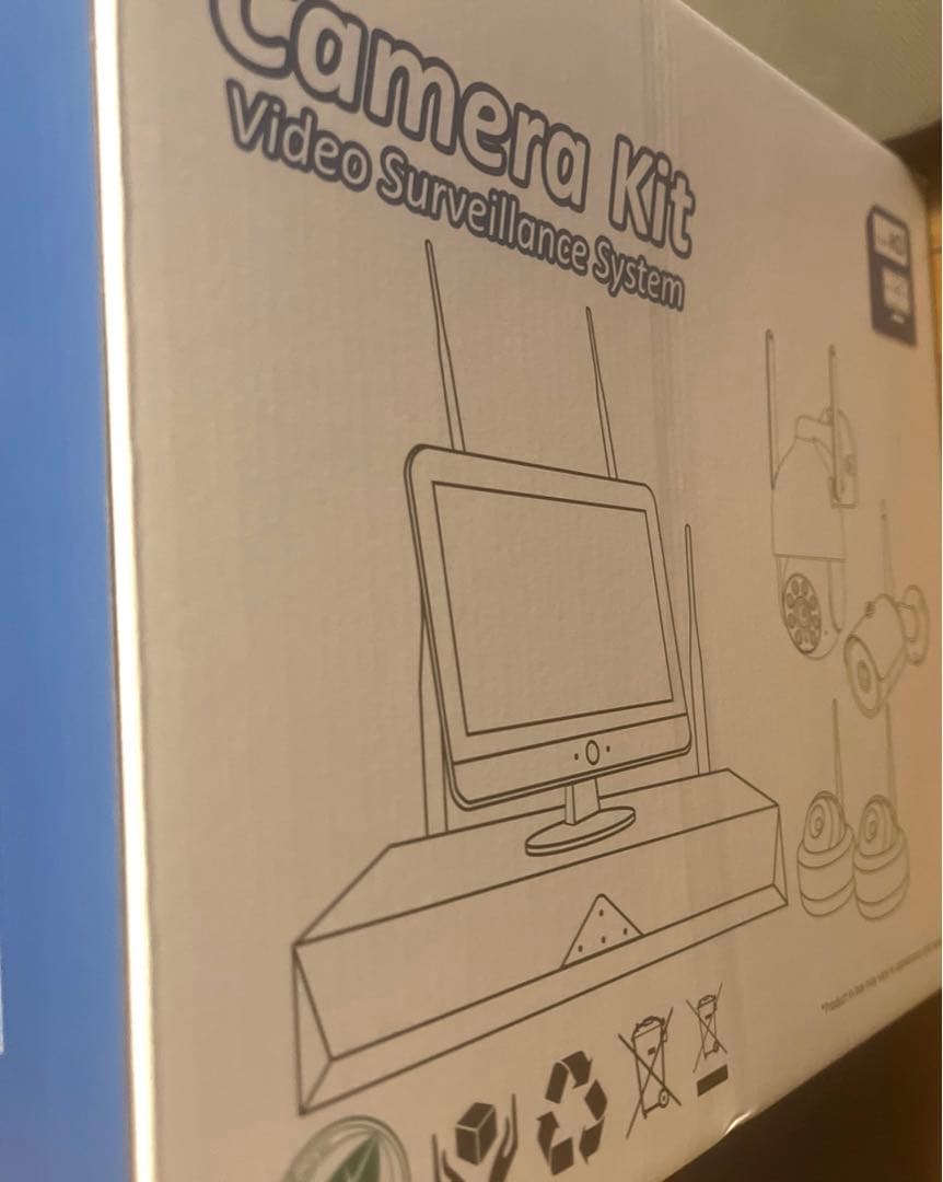 4台　防犯カメラ 屋外 IP66防水防塵 500万画素 超高画素 モニター付き