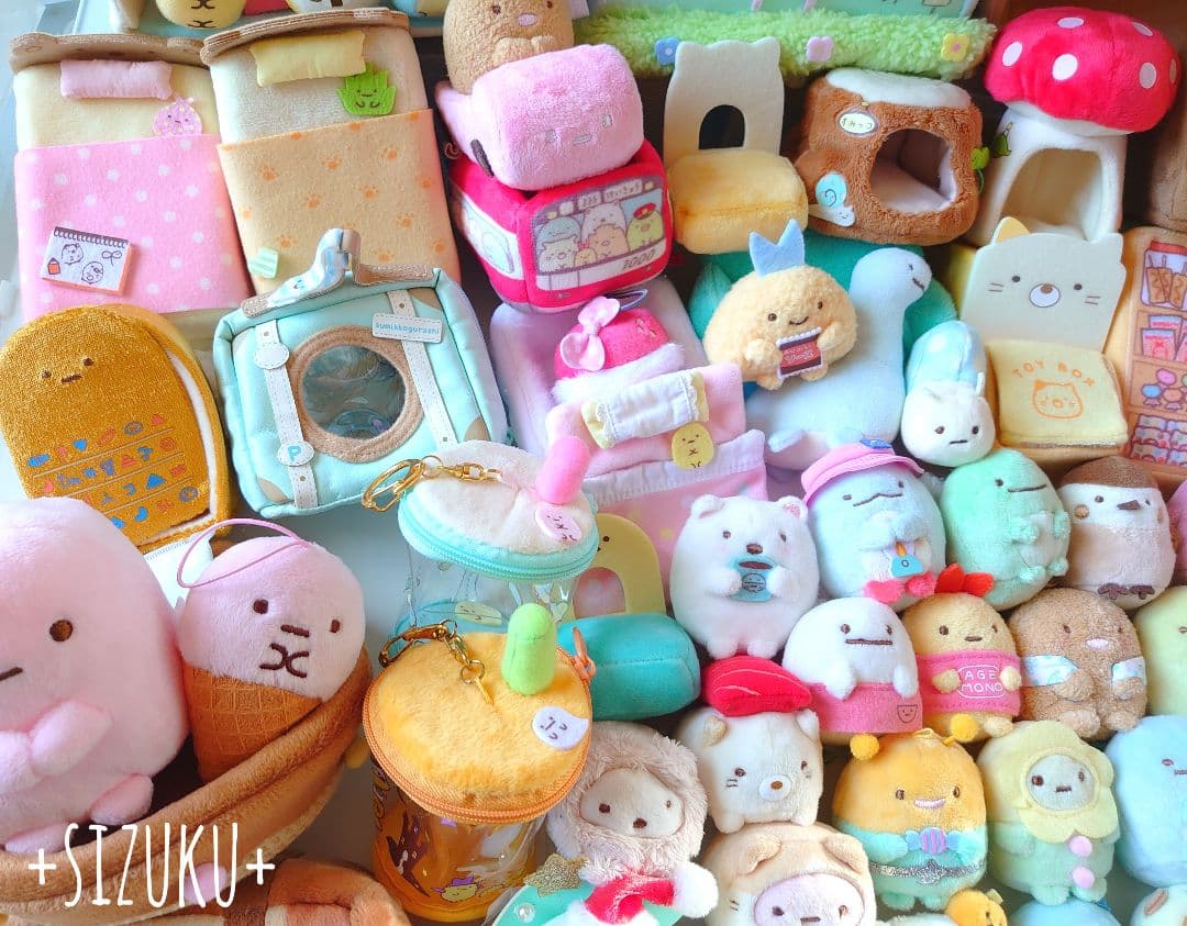 【豪華100点】すみっコぐらし ハウス 家具他 てのりぬいぐるみ まとめ売り